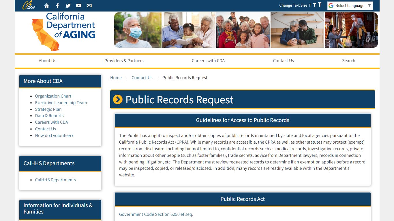 Public Records Request | California Department of Aging - State of ...